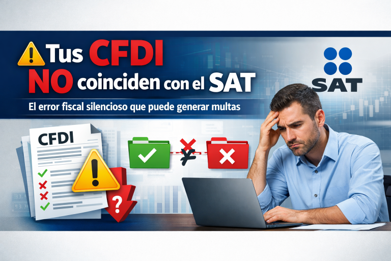 CFDI no coinciden con el SAT el error fiscal silencioso que puede generar multas