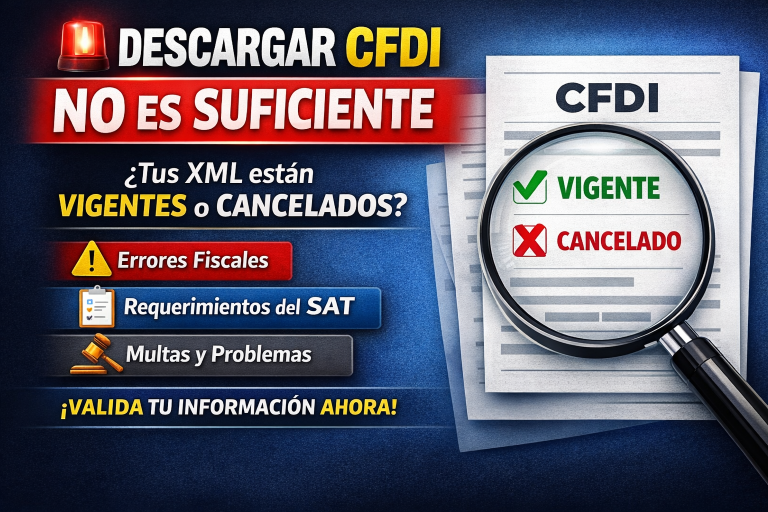 Descargar CFDI no es suficiente cómo validar su estatus y evitar errores