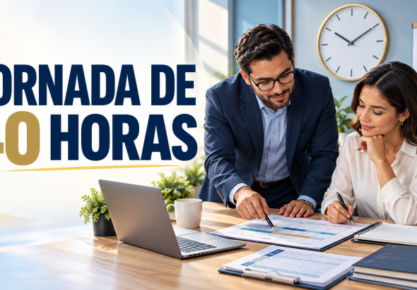 Dos responsables administrativos revisan horarios, asistencia y nómina ante la jornada laboral de 40 horas en México.