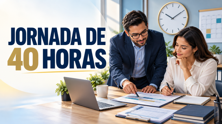 Dos responsables administrativos revisan horarios, asistencia y nómina ante la jornada laboral de 40 horas en México.